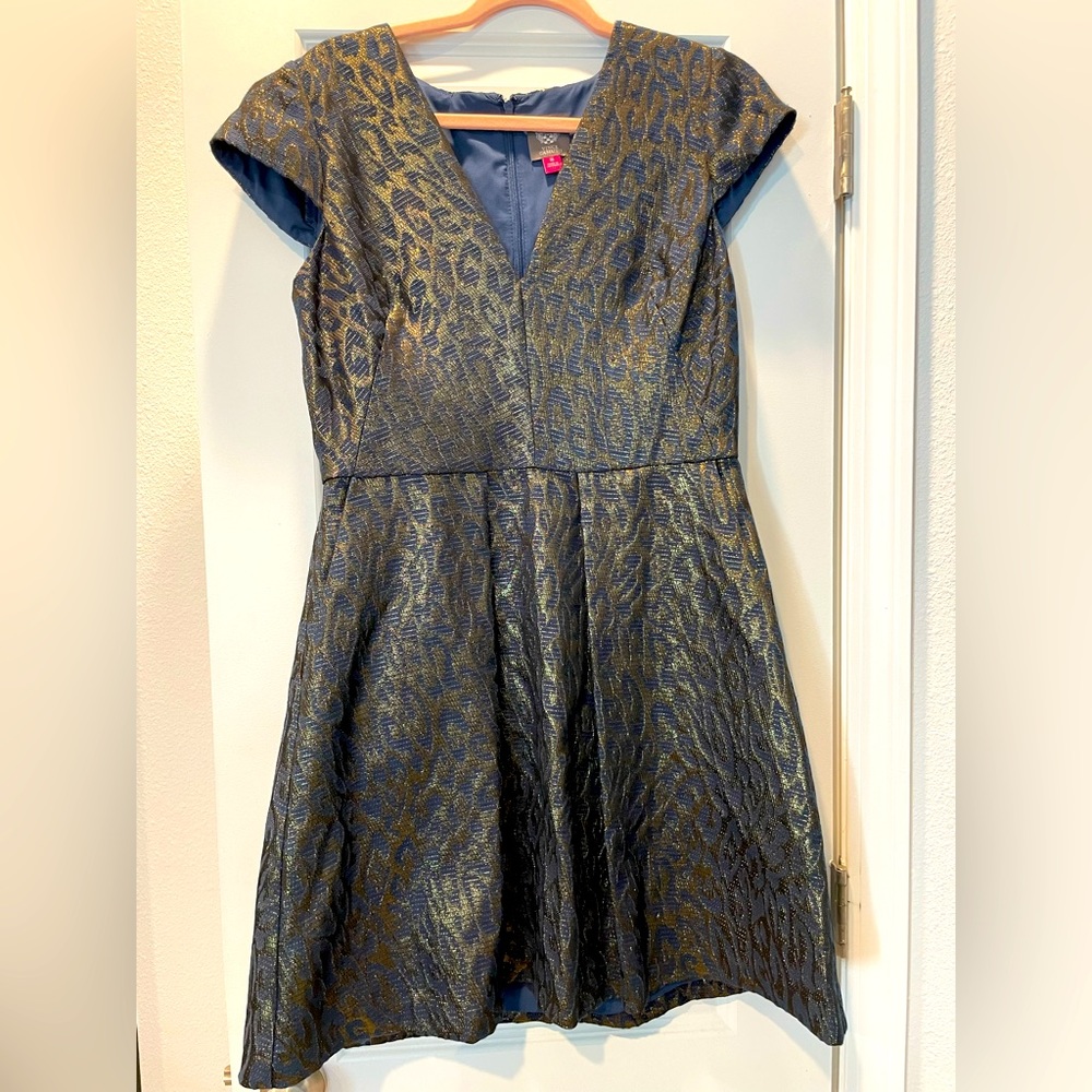 Gold and Navy Dress